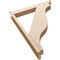 Ekena Millwork 5 1/2-in W x 32-in D x 44-in H Funston Trad Rough Cedar Woodgrain TimberThane Outlooker, Primed Tan OUTUR055X32X44FST04RCPR - alternate 4
